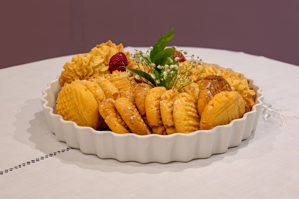 A bowl of assorted home-baked biscuits